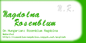 magdolna rosenblum business card
